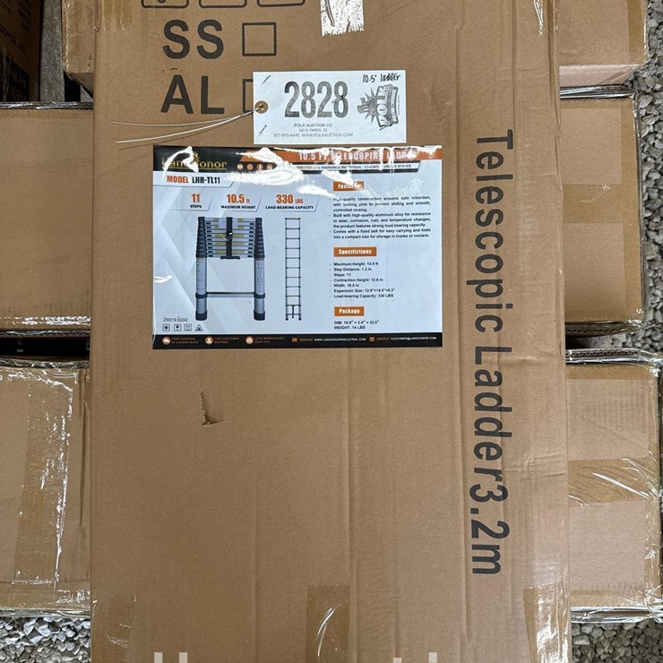 2828 - TELESCOPING LADDER - 10.5'