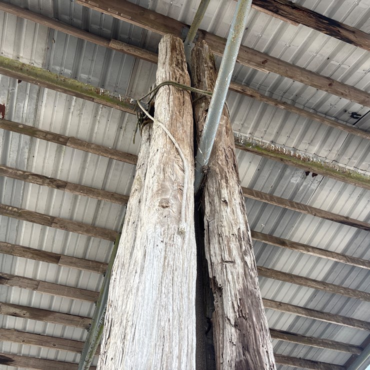 #382 • LOT OF 4 15+ FT ANTIQUE RECLAIMED CYPRESS BEAMS