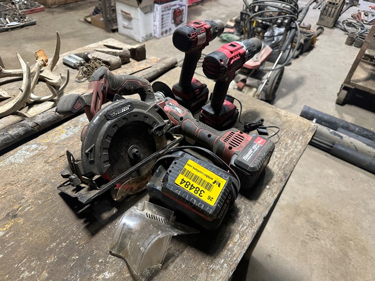 #38484-•-bauer-saw,-drills,-grinder,-&-batteries-image-2
