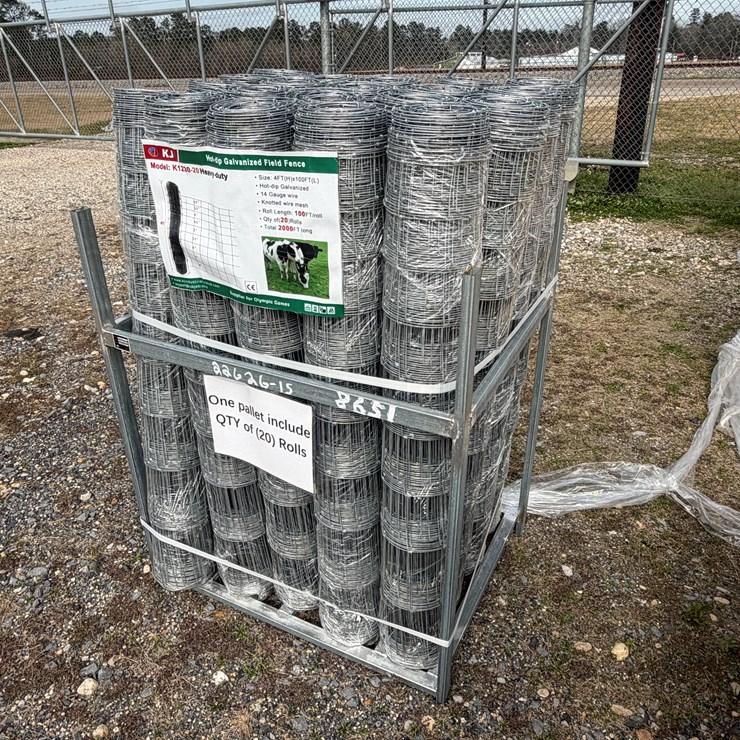 #8651 • 2025 UNUSED HOT-DIP GALVANIZED FIELD FENCE