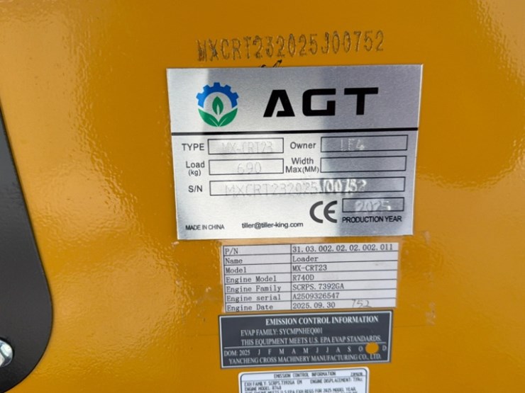 unused-2025-agt-model-mx-crt23-mini-skid-steer,-23-hp-gas-engine,-sn#-mxcrt232025100752-image-7
