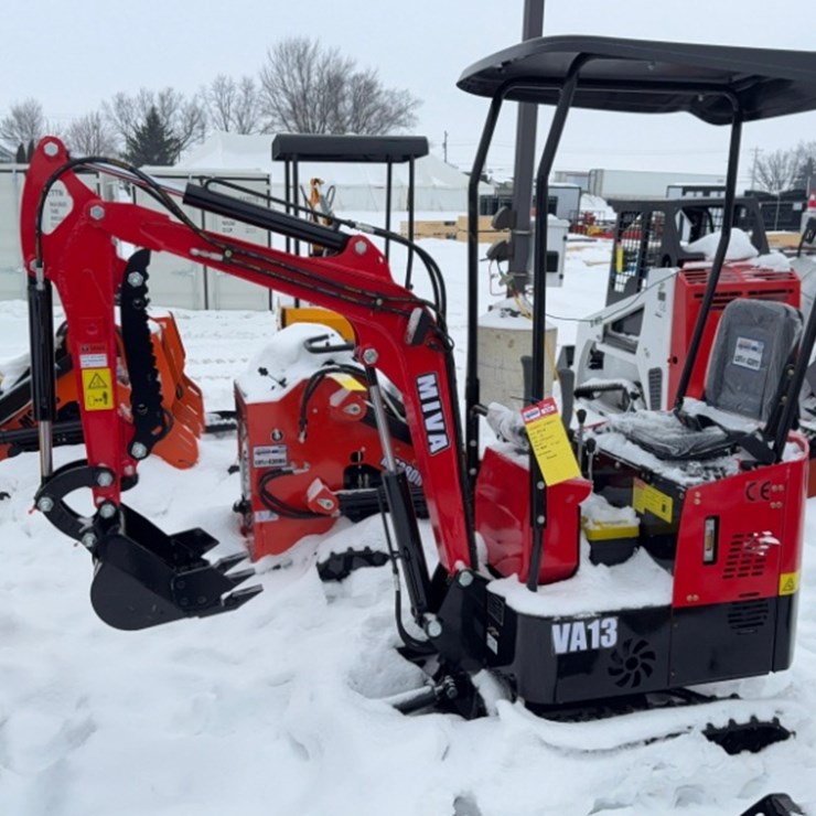 Unused 2025 MIVA Model 13 Mini Excavator, 13.5hp Gas Engine, Thumb, Blade, Aux. Hyd.- SN# 13J251271