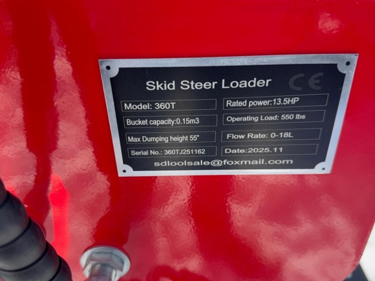 unused-2025-mms-model-360t-mini-skid-steer-13.5hp-gas-engine,-aux.-hyd,-gp-bucket,-sn#-36otj251162-image-10