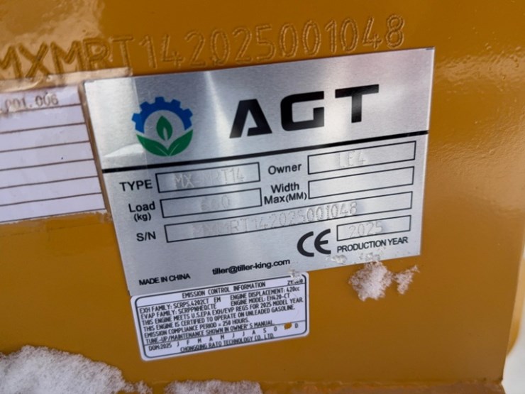 new-unused-2025-agt-model-mx-mrt14-mini-skid-steer,-13.5-hp-gas-engine,-aux.-hyd,-40"-bucket-image-9