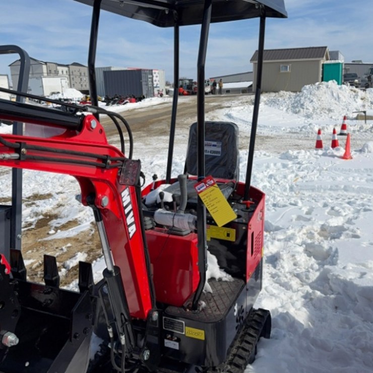 New Unused 2025 MIVA Model 13 Mini Excavator, 13.5hp Gas Engine, Pilot Controls, 16" Bucket, Blade
