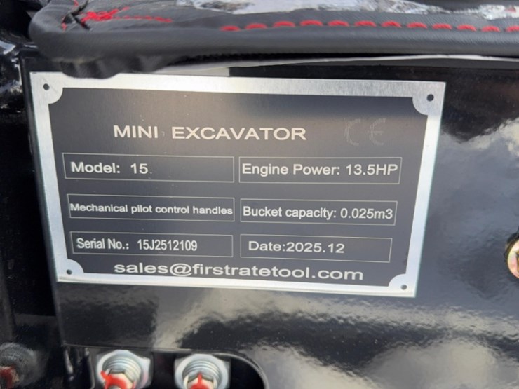 unused-2025-miva-model-15-mini-excavator-13.5hp-gas-engine,-aux.-hyd,-pilot-controls,-sn#-15j2512109-image-12