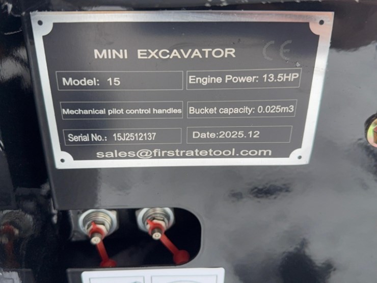 unused-2025-miva-model-15-mini-excavator-13.5hp-gas-engine,-pilot-controls,-blade--sn#15j2512137-image-8