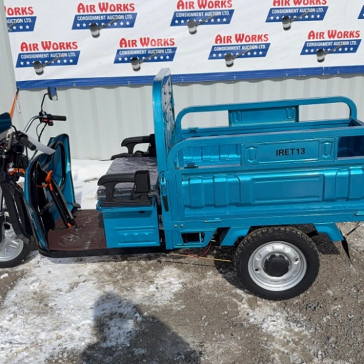 Unused IR Model IRET13 Electric Vehicle With Dump bed, 60 Volt 20A Batteries,