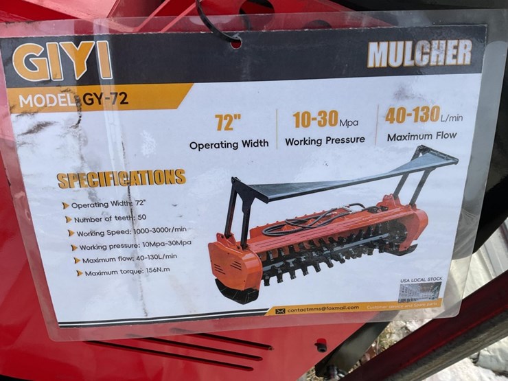 new-unused-giyi-gy-72x-forestry-mulcher-skid-loader-attachment,-72"-working-width-image-1