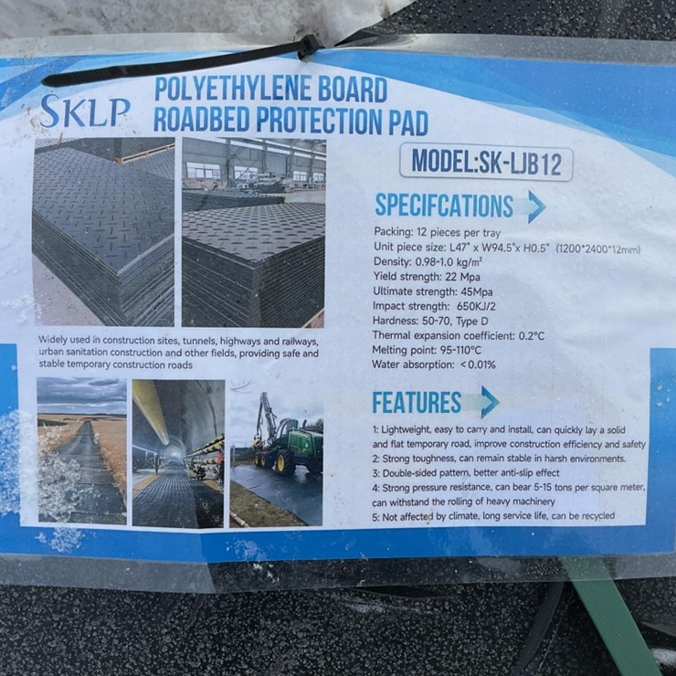 New Unused SKLP Model SK-LJB12 Ground Protection Mats, 12 Mats 47" x 95"