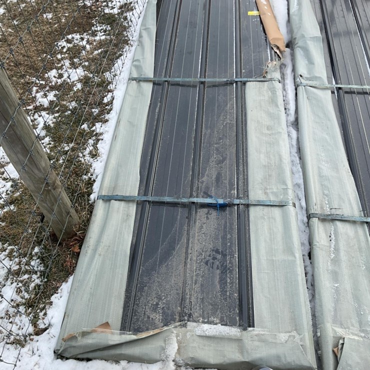 New Unused SKLP Qty of (50) Sheets Galvalume Steel Siding Roofing 12' Long