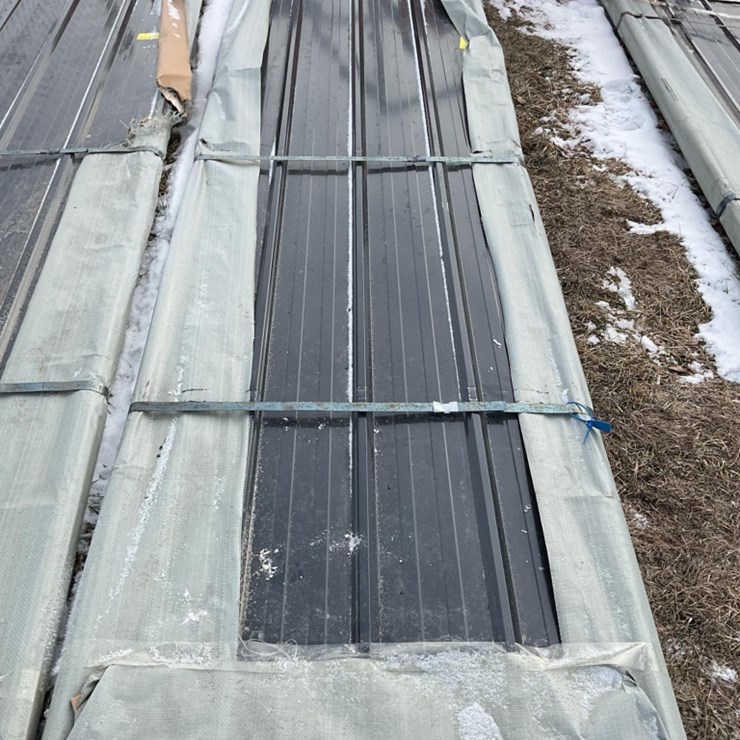 New Unused SKLP Qty of (50) Sheets Galvalume Steel Siding Roofing 12' Long