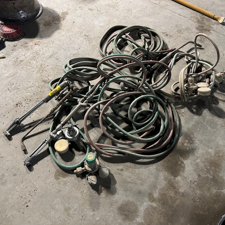 #38496 • Lot of Torches, Hoses, & Gauges