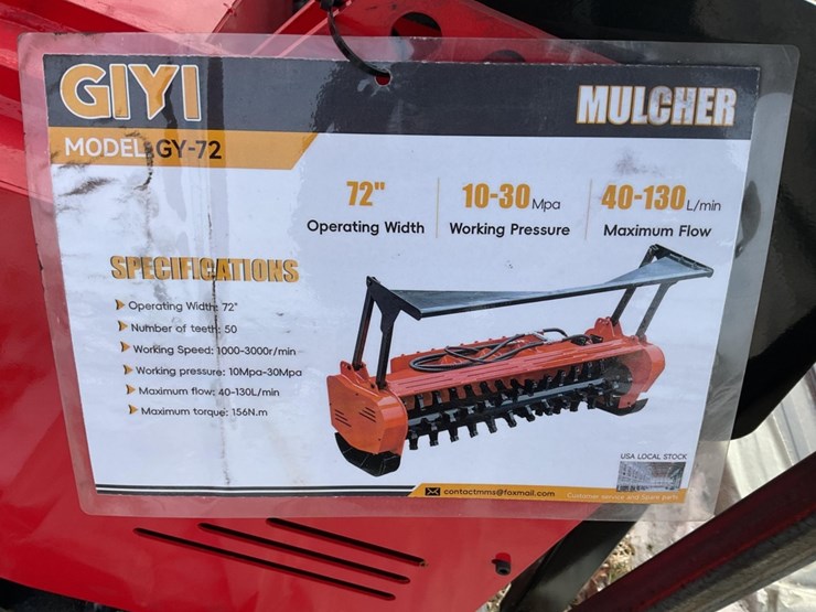 new-unused-giyi-gy-72x-forestry-mulcher-skid-loader-attachment,-72"-working-width-image-1