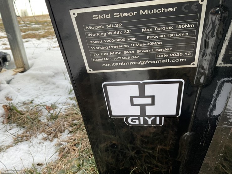 new-unused-giyi-gy-ml32-forestry-mulcher-mini-skid-loader-attachment,-32"-wide-image-7