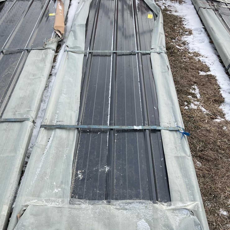 New Unused SKLP Qty of (50) Sheets Galvalume Steel Siding Roofing 12' Long