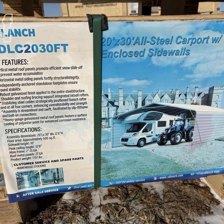 SDLANCH 20X30 ENCLOSED CARPORT