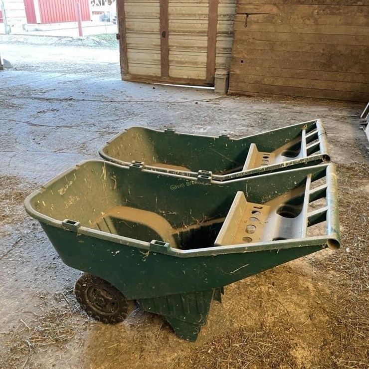 (2) Plastic Wheel Barrows