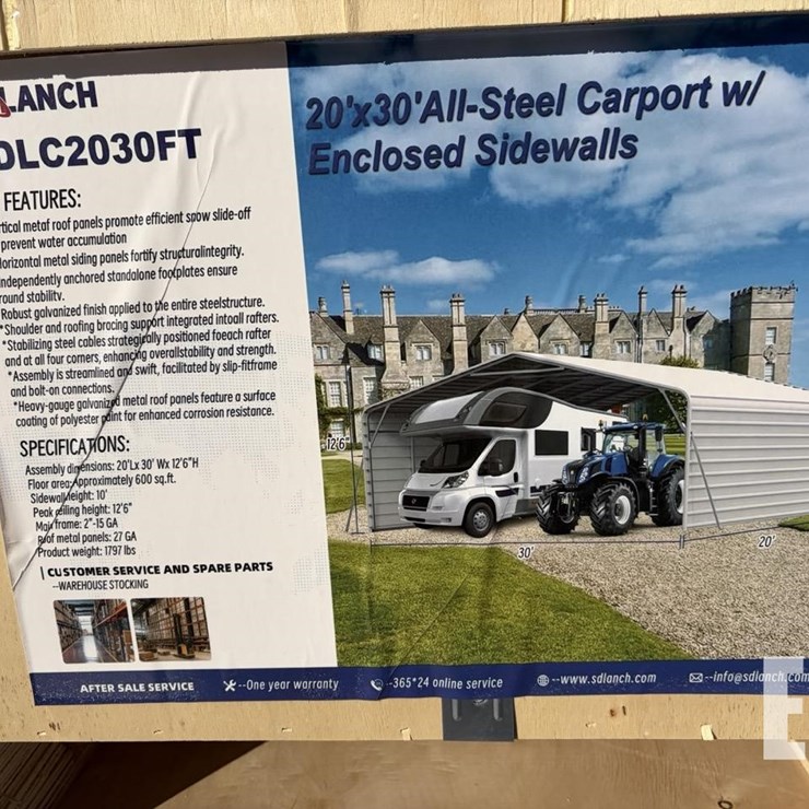 SDLANCH 20X30 ENCLOSED CARPORT