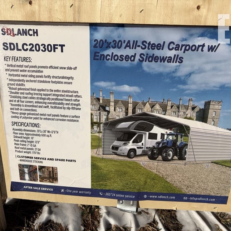 SDLANCH 20X30 ENCLOSED CARPORT
