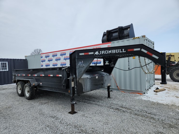 2023-ironbull-16'-dump-trailer-gooseneck,-netting-cover,-tandem-axle,-sn#3eudg1624d1019273-image-1