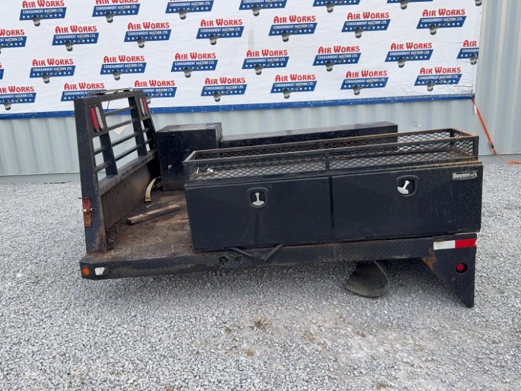 buyer's-products-bbe-black-8'-truck-bed-w/-tool-boxes,-safety-flasher-on-top-image-1