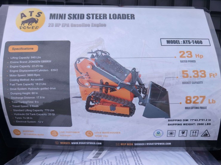 ats-power-mini-skid-steer-loader-23-hp---ats-t460-(orange)-throttle-control-damaged-see-pictures-image-13