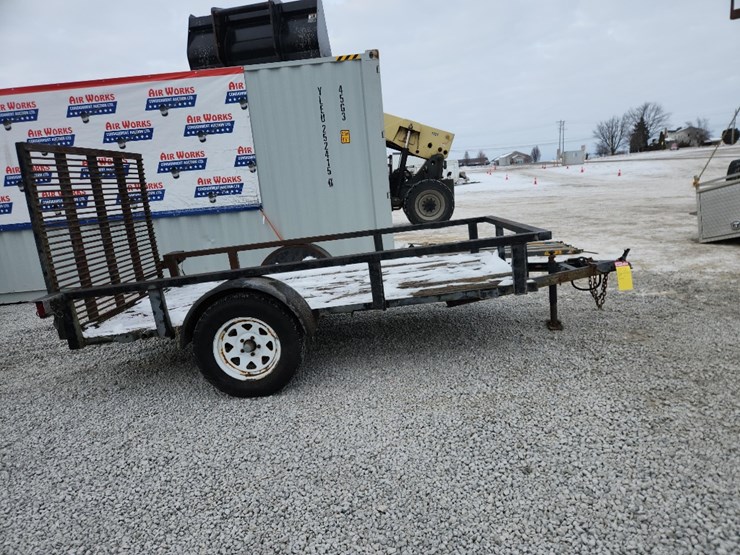 mfd-flat-bed-trailer,-top-brand,-vin#5hlet1012bf111138-10'x5'-flat-bed-single-axle-w/ramp-image-1