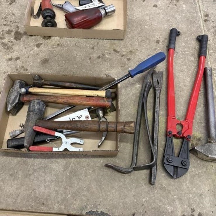 Hammers, bolt cutters, bars