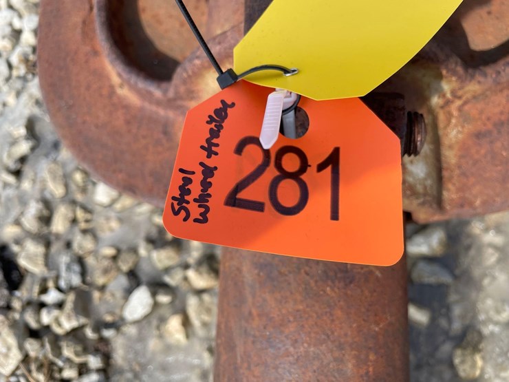 tag-#281,-antique-steel-wheel-implement-hauler-(made-in-iowa)-image-2