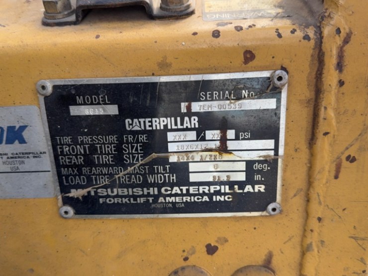caterpillar-cc15,-fork-lift,-sn#7em-00539,-615-hrs.-3-mast,-42"-fork,-3,000lbs-cap,-image-14