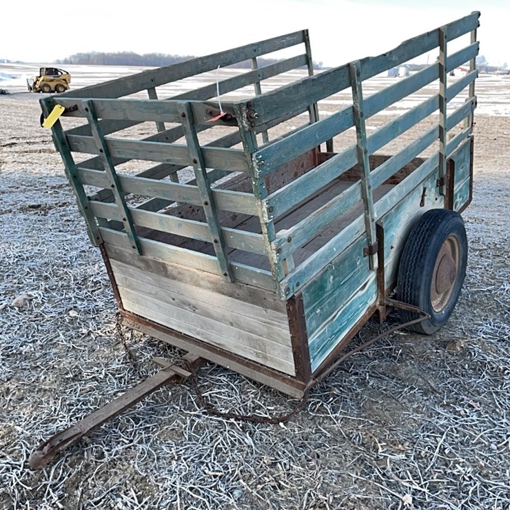 Tag #512, single axle wood trailer*