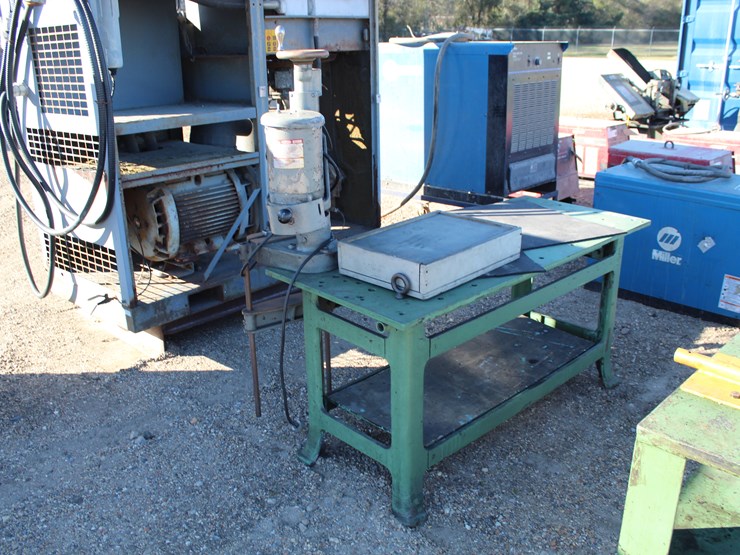 #3490-•-steel-work-table-with-electric-press-image-1