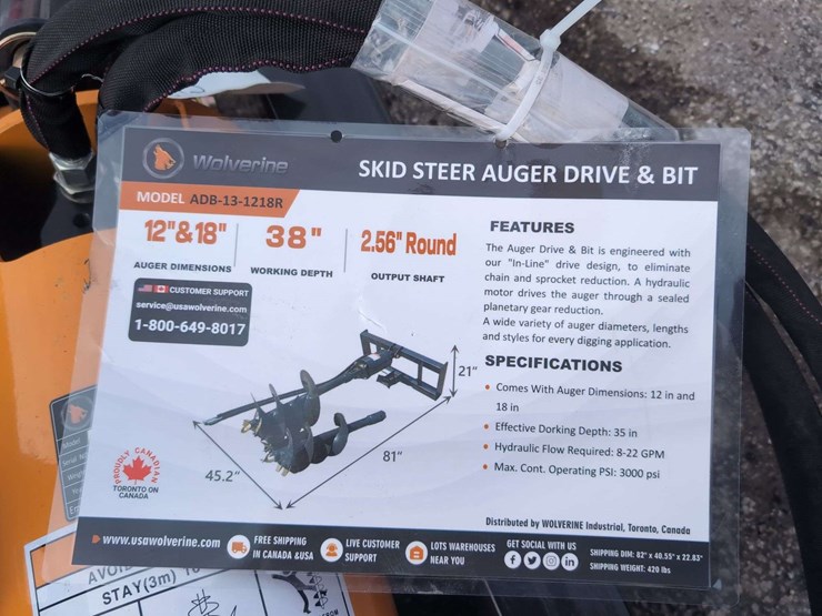 wolverine-skid-steer-auger-drive-and-bit-12"/18"-adb-13-1218r-image-3