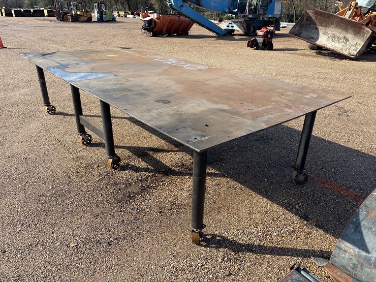 #3520-•-6ft-x-13ft,-6in-x-1/2in-steel-fabrication-table,-wheel-mtd-image-2