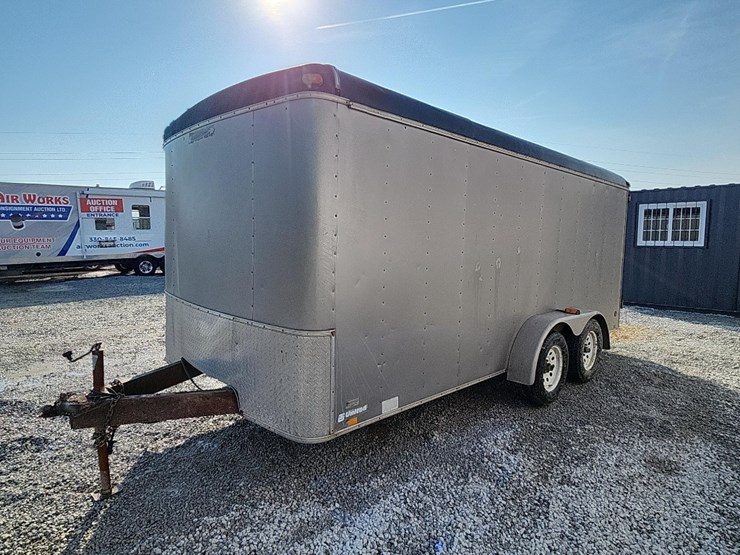 united-enclosed-trailer-w-wooden-racking-inside,-tandem-axle,-swing-doors,-side-door,-16'-image-2