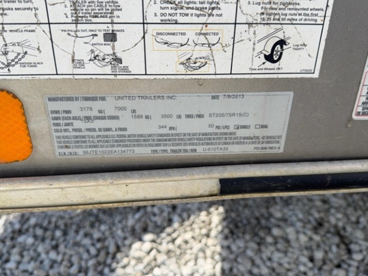 united-cargo-10'-trailer-sn#56jte1022ea134773,-tandem-axle,-ladder-hooks-on-side-image-7