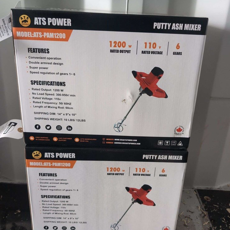 (2) ATS Power Electric Concrete Mixer ATS-PAM1200