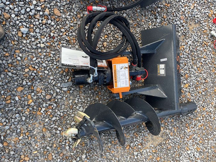 unused-mini-skid-steer-auger-&-bit-attachment-image-1