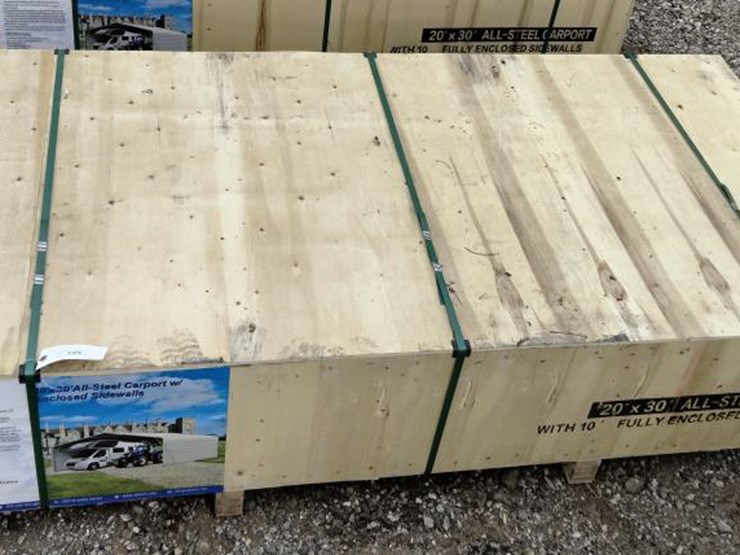 #125-•-all-steel-carport-w/enclosed-sides---20'-x-30'-image-2