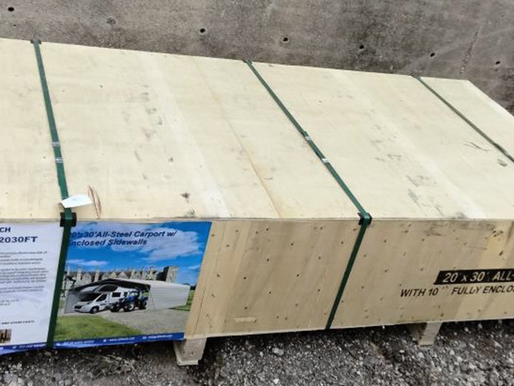 #117-•-all-steel-carport-w/-enclosed-sides---20'-x-30'-image-2