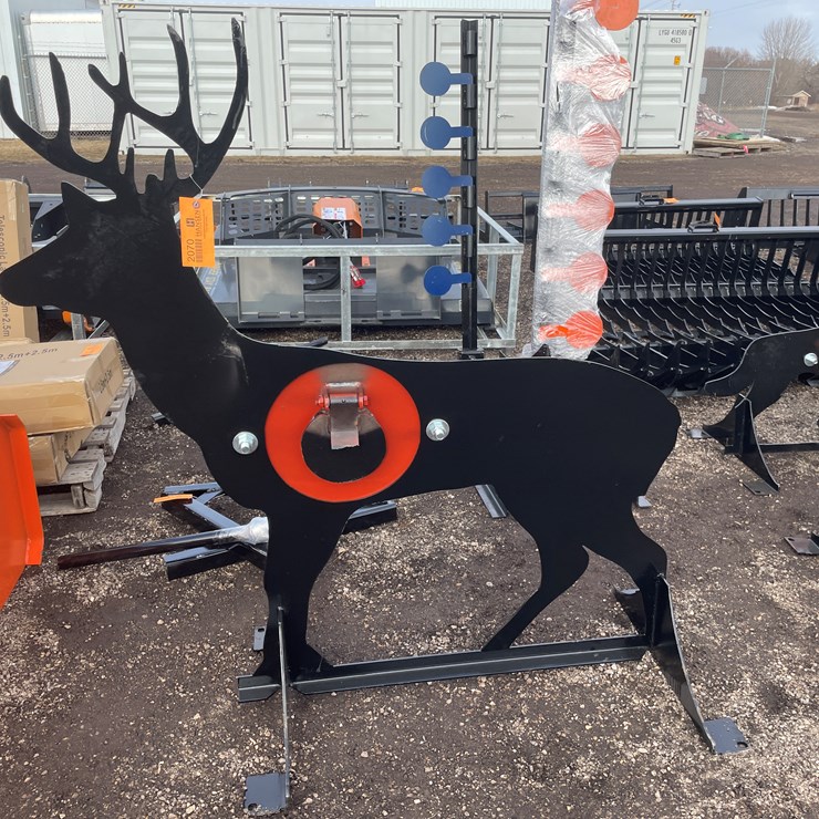 #2070 • AR500 Steel Deer Shooting Target with Heart Flapper