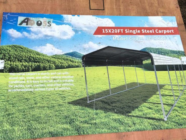 #65-•-metal-carport---cream-image-1