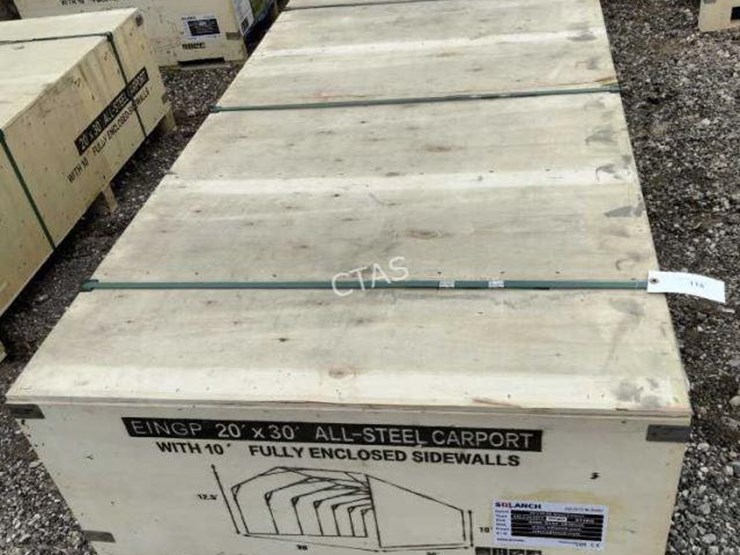 #118-•-all-steel-carport-w/-enclosed-sides---20'-x-30'-image-4