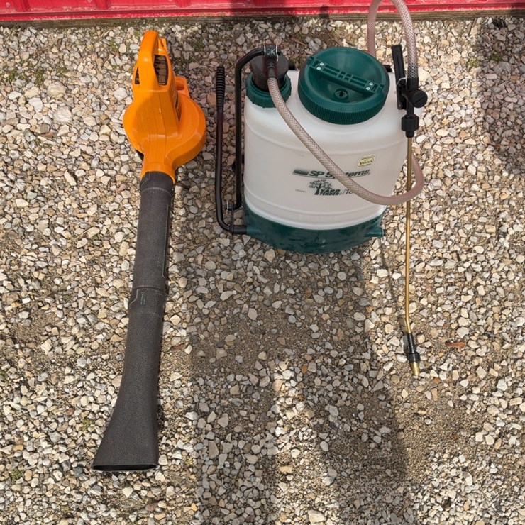Backpack Sprayer & Electric Leaf Blower