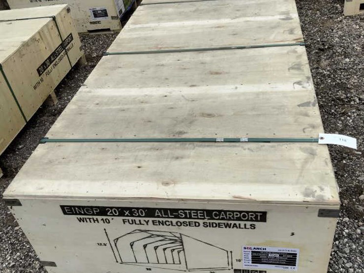 #118-•-all-steel-carport-w/-enclosed-sides---20'-x-30'-image-3