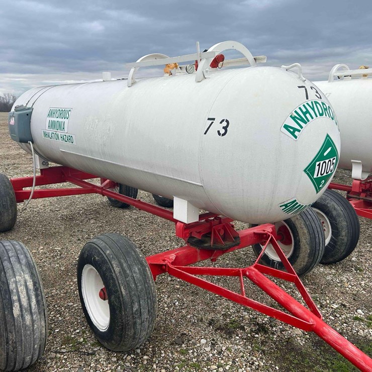 1000 Gal. NH3 Tank on Gear #73 Sells Offsite
