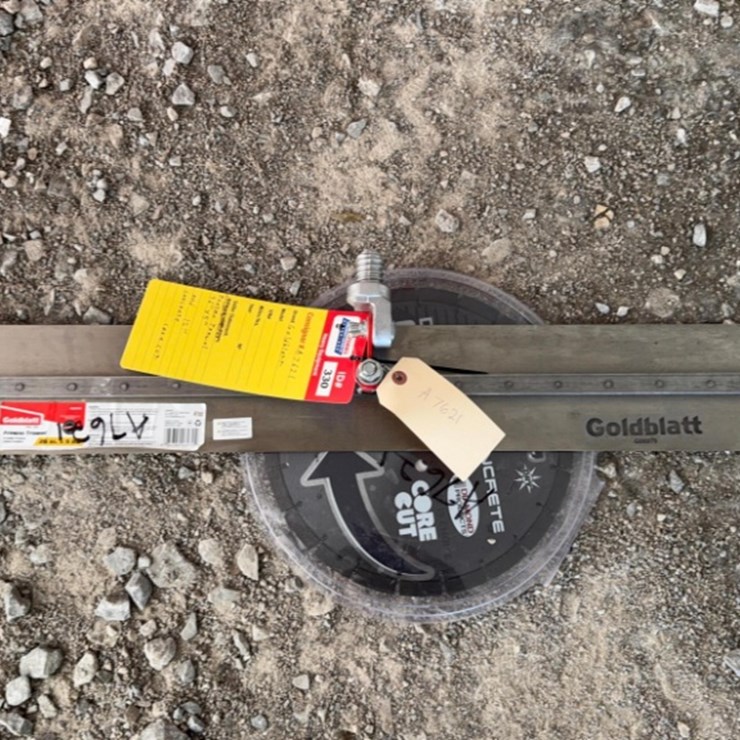 Unused 3' Fresno Trowel + 12" Core Cut Concrete Blade