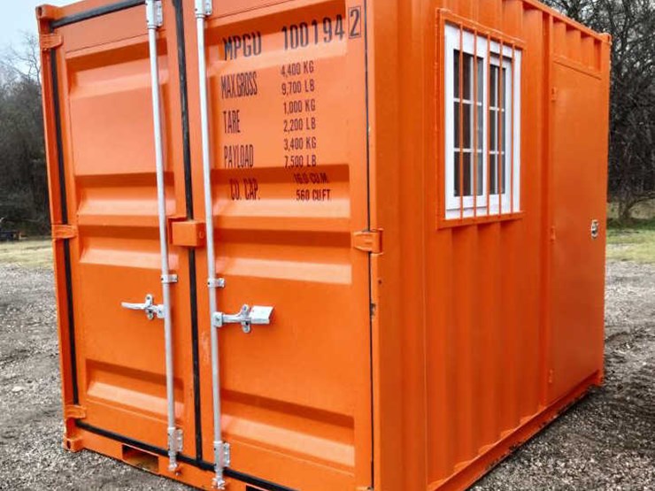 #75-•-8'-one-trip-orange-conex/-shipping-container-image-1