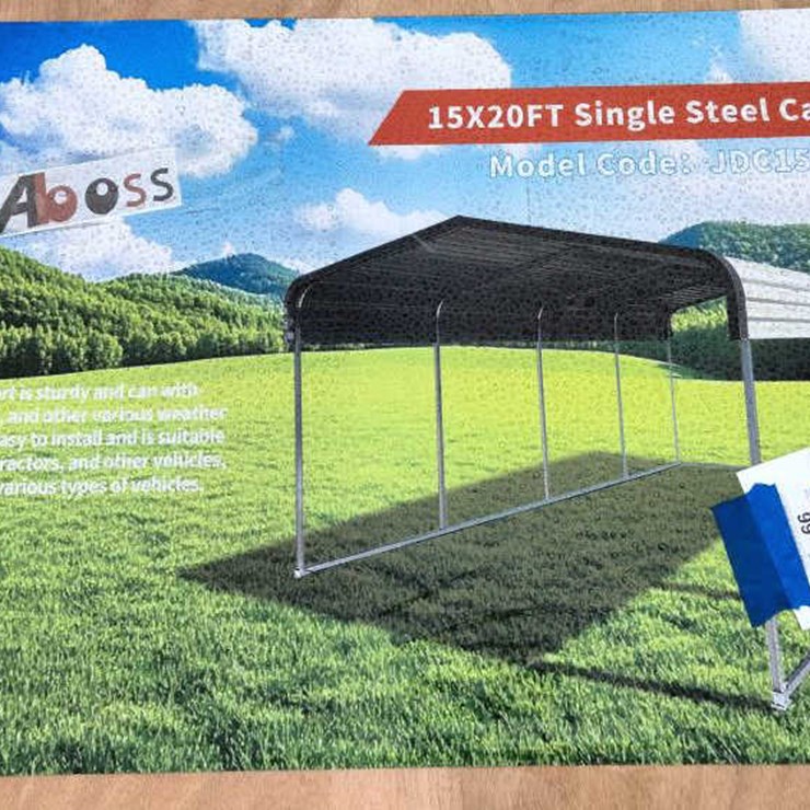 #66 • Metal Carport - Cream